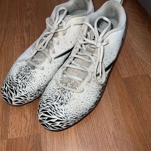 White and Black Nike football cleats